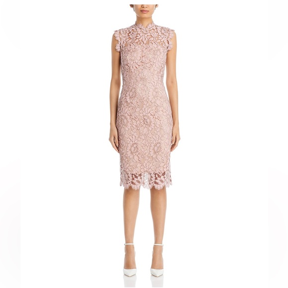 Eliza J Pink Lace Midi Dress - Picture 7 of 7